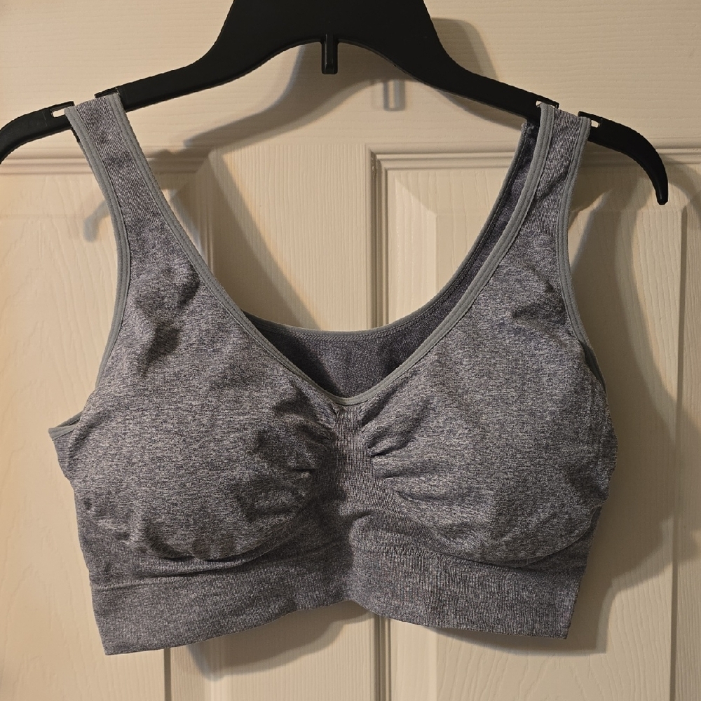 Zone Pro Heather Gray Sports Bra